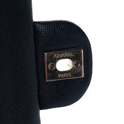 Chanel Caviar Quilted Medium Double Flap Navy 8 of 12