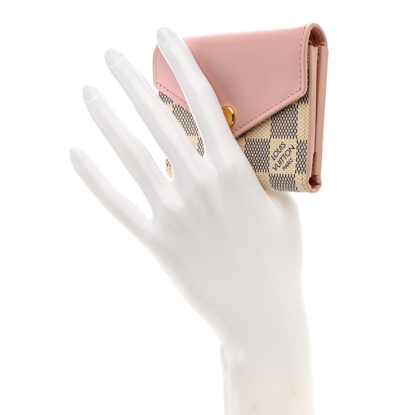 Damier Azur Zoe Wallet Rose Ballerine