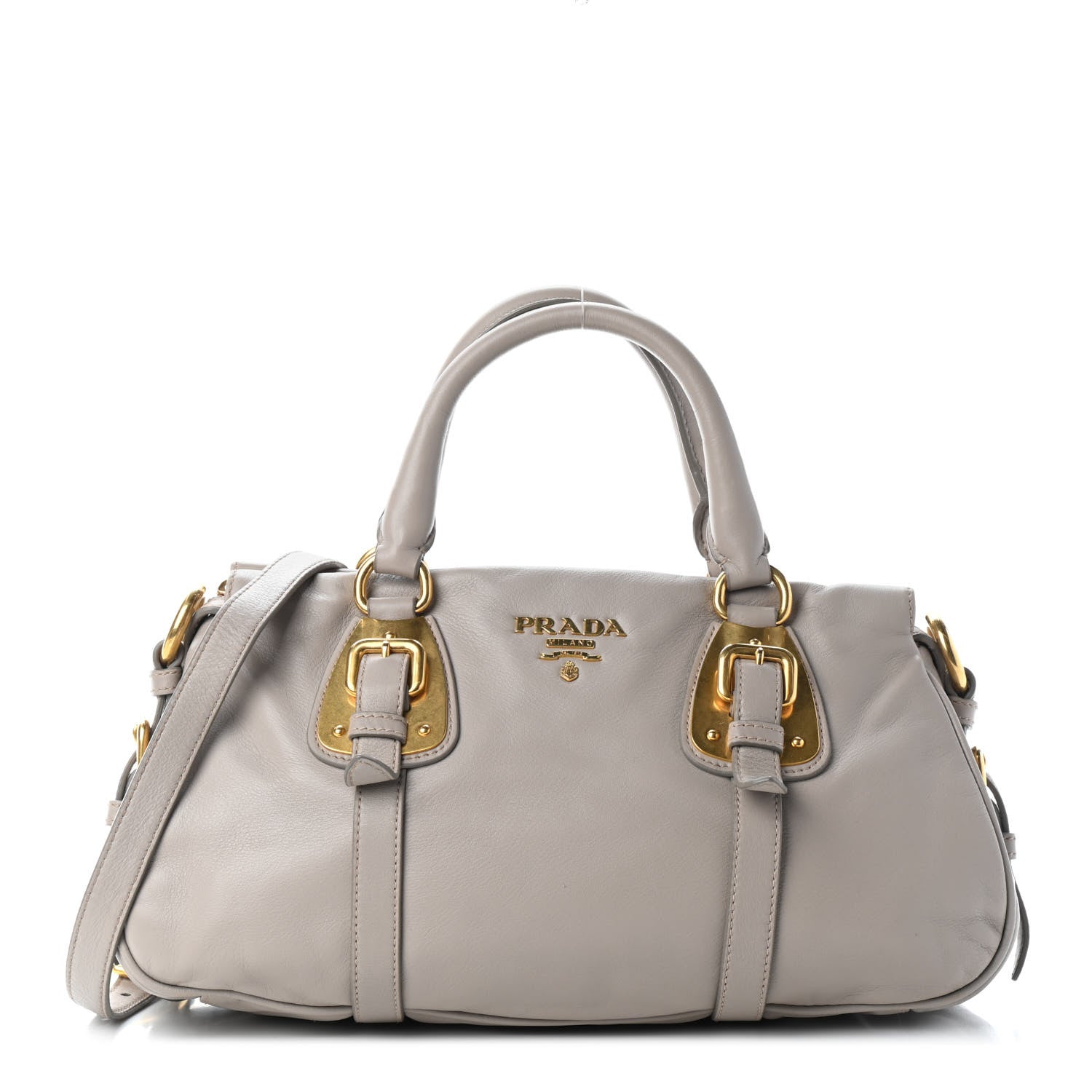 Prada Soft Calfskin Shopping Satchel Argilla 1 of 8