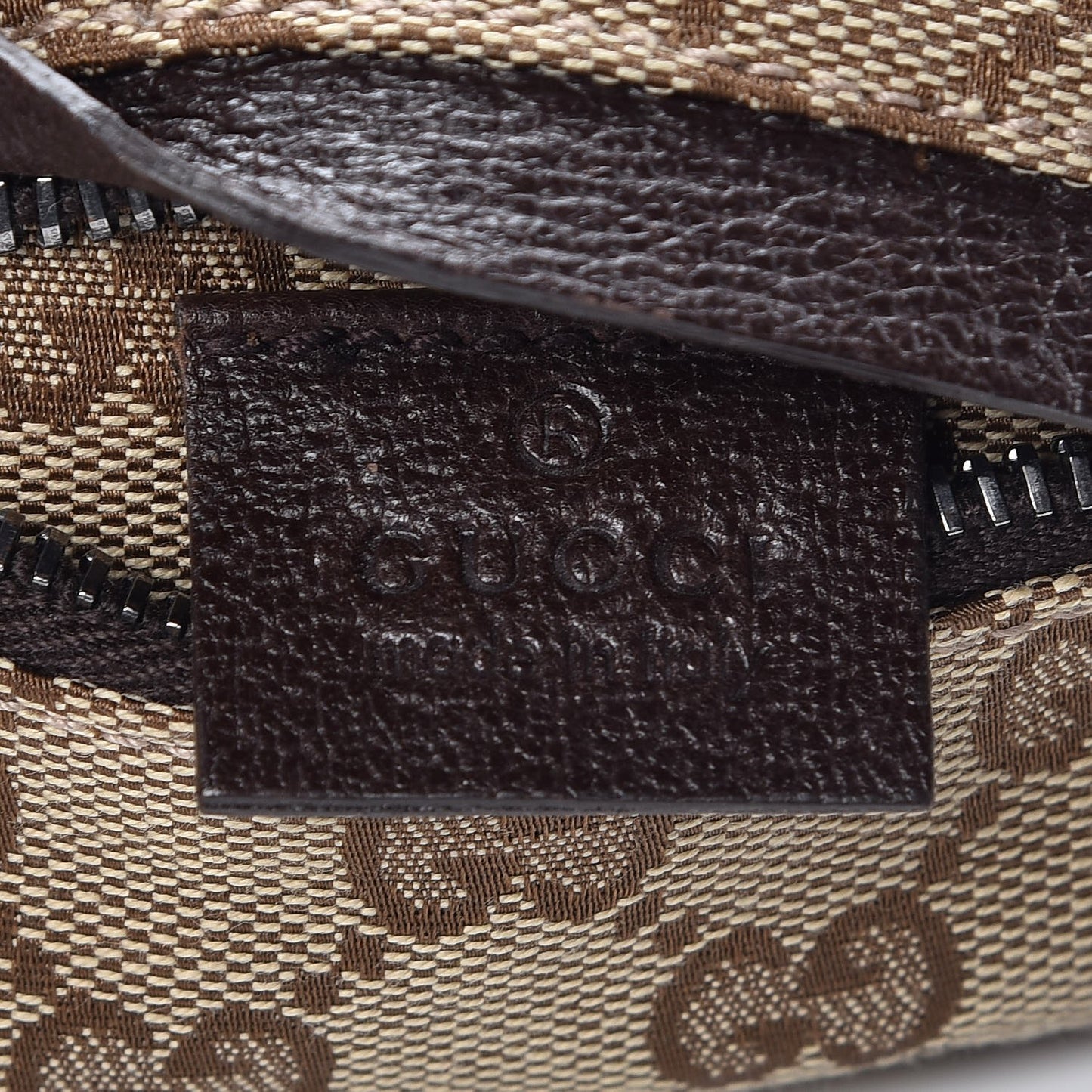Monogram Web Belt Bag Dark Brown