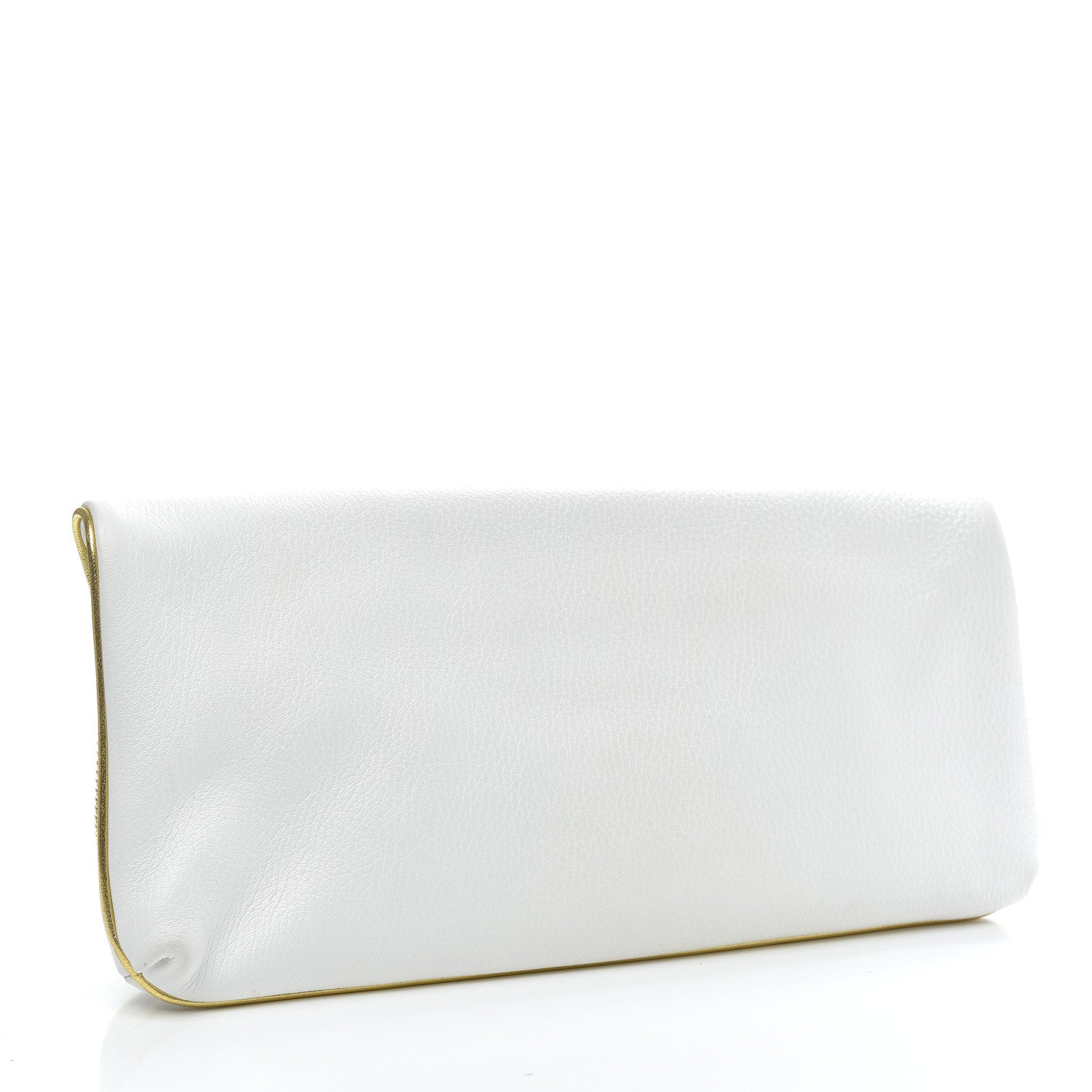 Alexander McQueen Grainy Calfskin Padlock Skull Clutch White 2 of 5