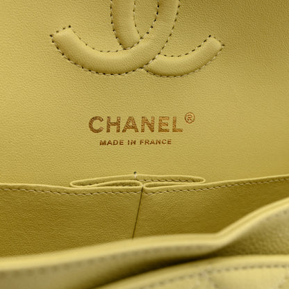 Chanel Caviar Quilted Rainbow CC Small Double Flap Green 6 of 10