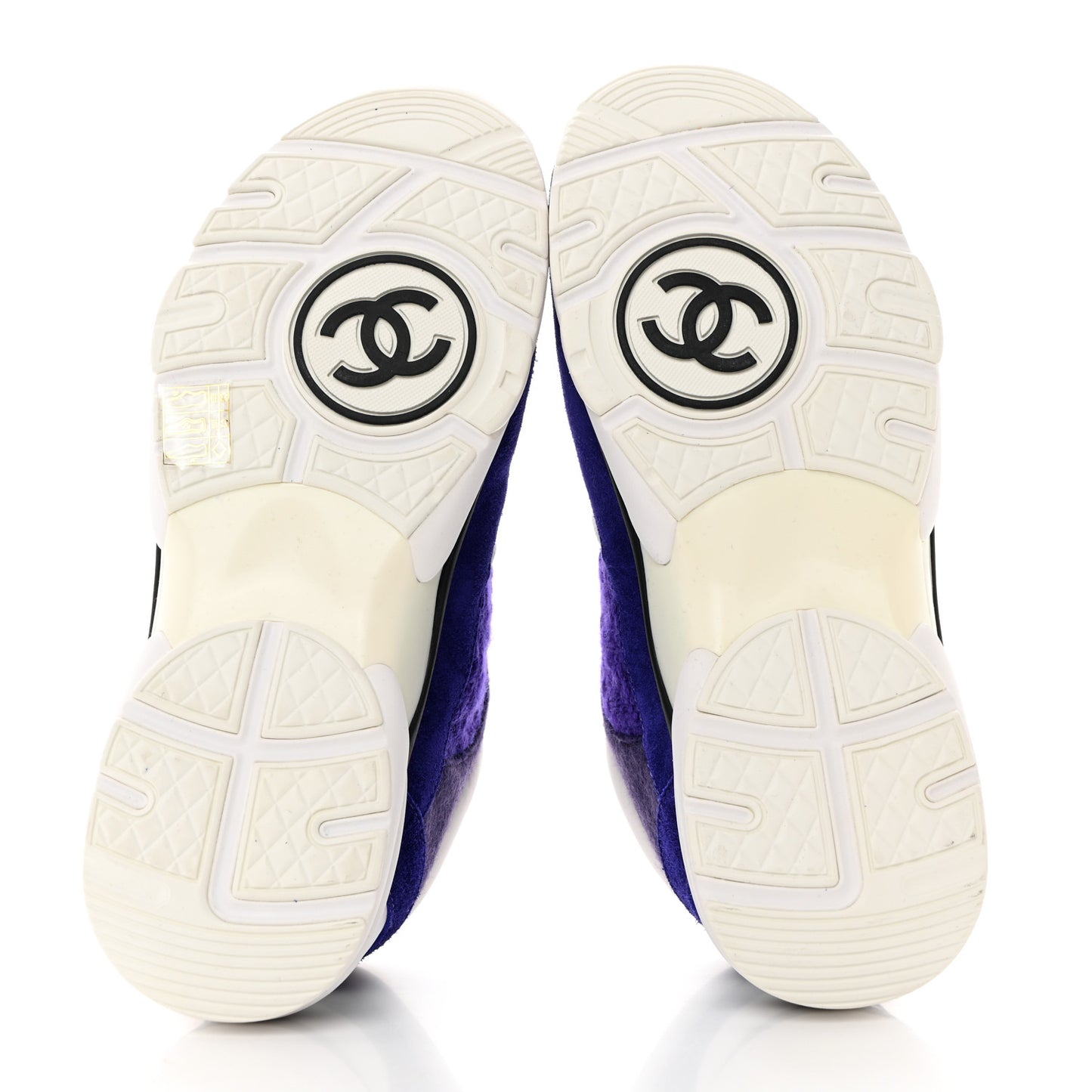 Suede Tweed Felt CC Sneakers 37.5 Purple
