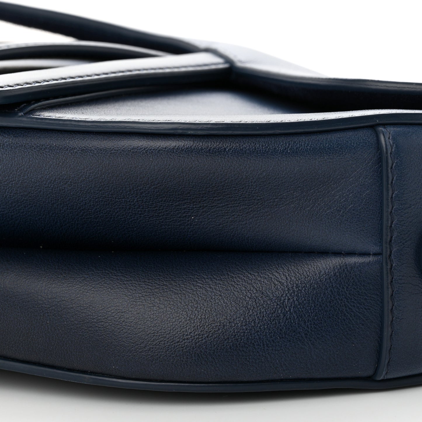 Calfskin Gradient Saddle Bag Indigo Blue