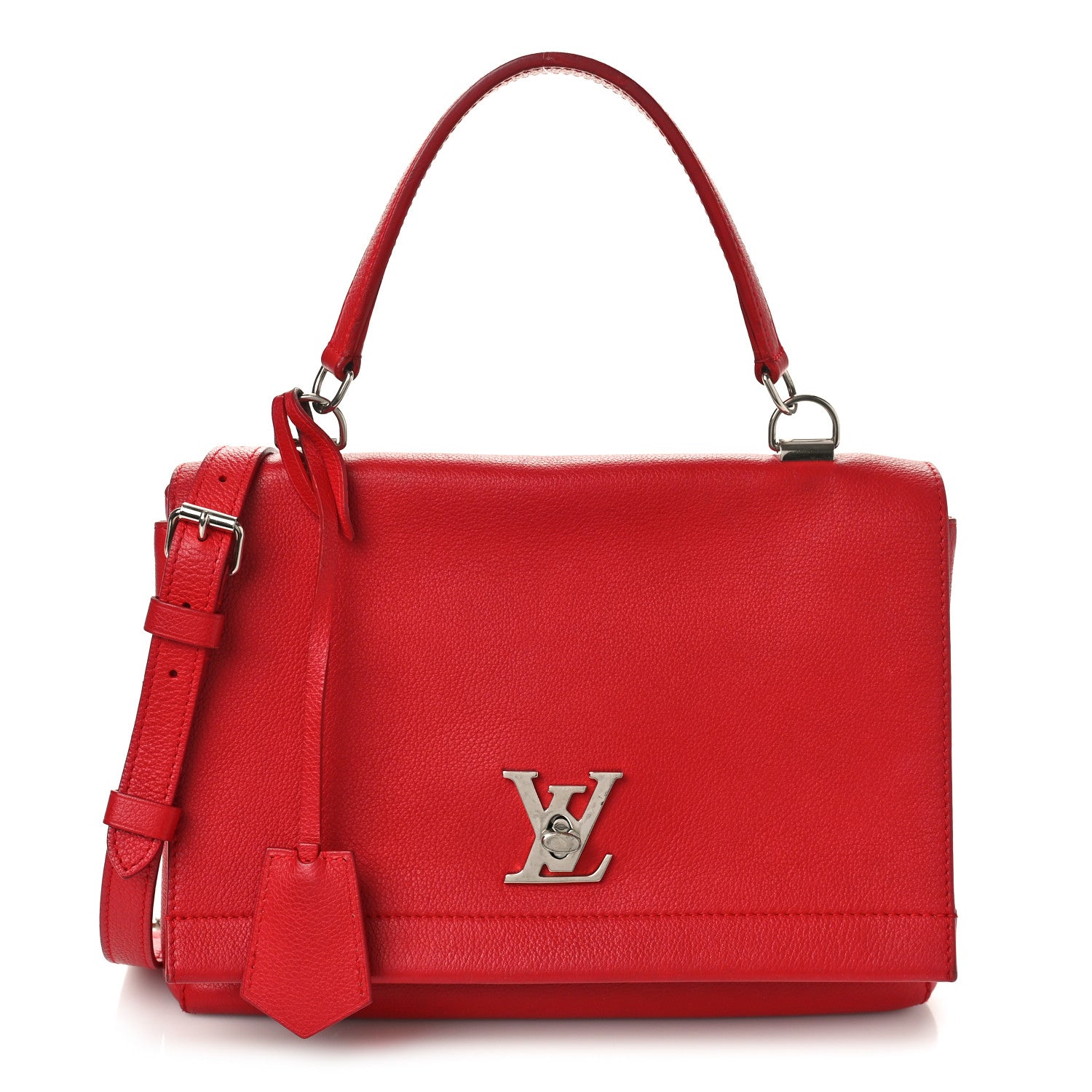 Louis Vuitton Soft Calfskin Lockme II Top Handle Rubis 1 of 16