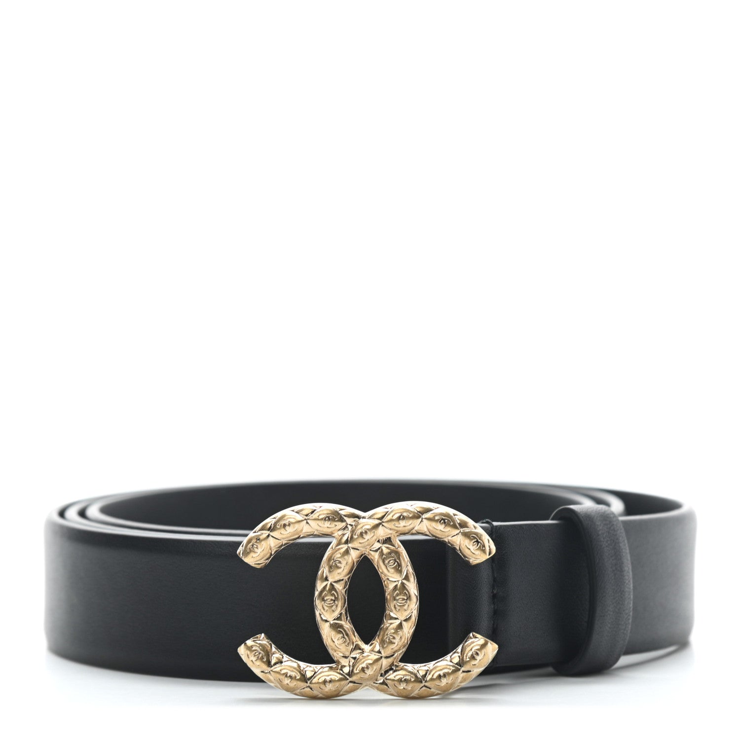 Chanel Calfskin CC Belt 90 36 Black 1 of 3