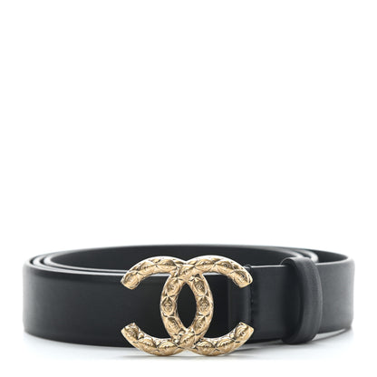 Chanel Calfskin CC Belt 90 36 Black 1 of 3