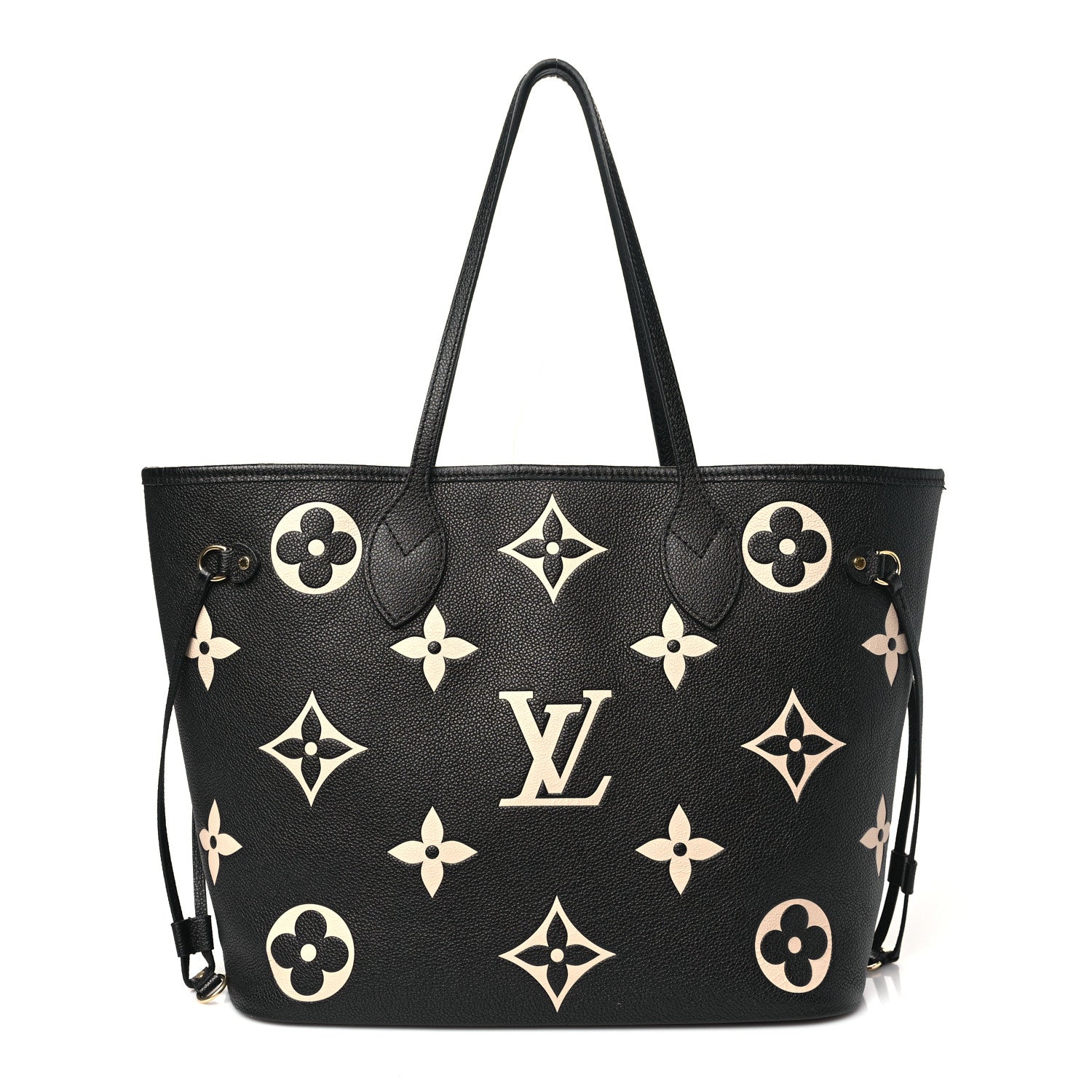 Louis Vuitton Empreinte Monogram Giant Neverfull MM Black Beige 1 of 11