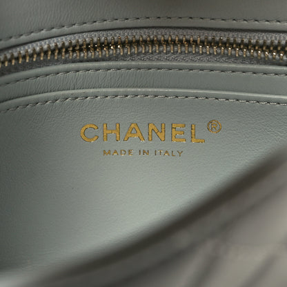Chanel Lambskin Quilted Mini Pearl Crush Flap Light Grey 6 of 11