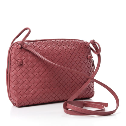 Bottega Veneta Nappa Intrecciato Nodini Crossbody Messenger Rose Pink 4 of 12