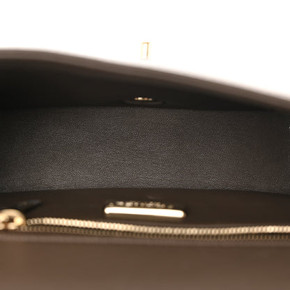 Chanel Snakeskin Metal Top Handle Carry Chic Flap 5 of 15