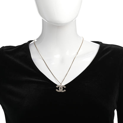 Chanel Pearl Crystal CC Pendant Necklace Gold 2 of 6