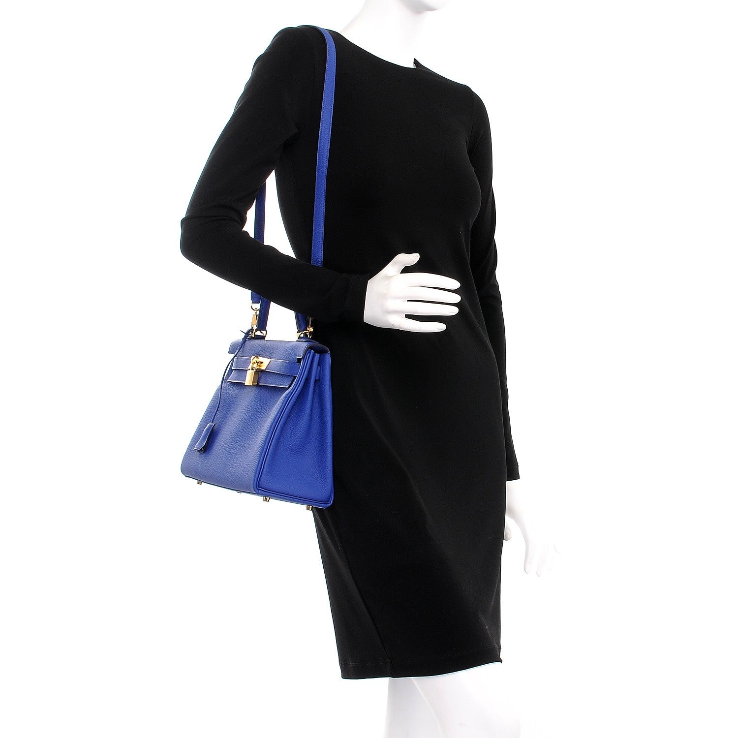 Hermes Togo Kelly Retourne 28 Bleu Electrique 2 of 32