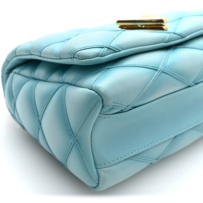 Louis Vuitton Lambskin Malletage Top Handle GO-14 MM Lagoon 9 of 10