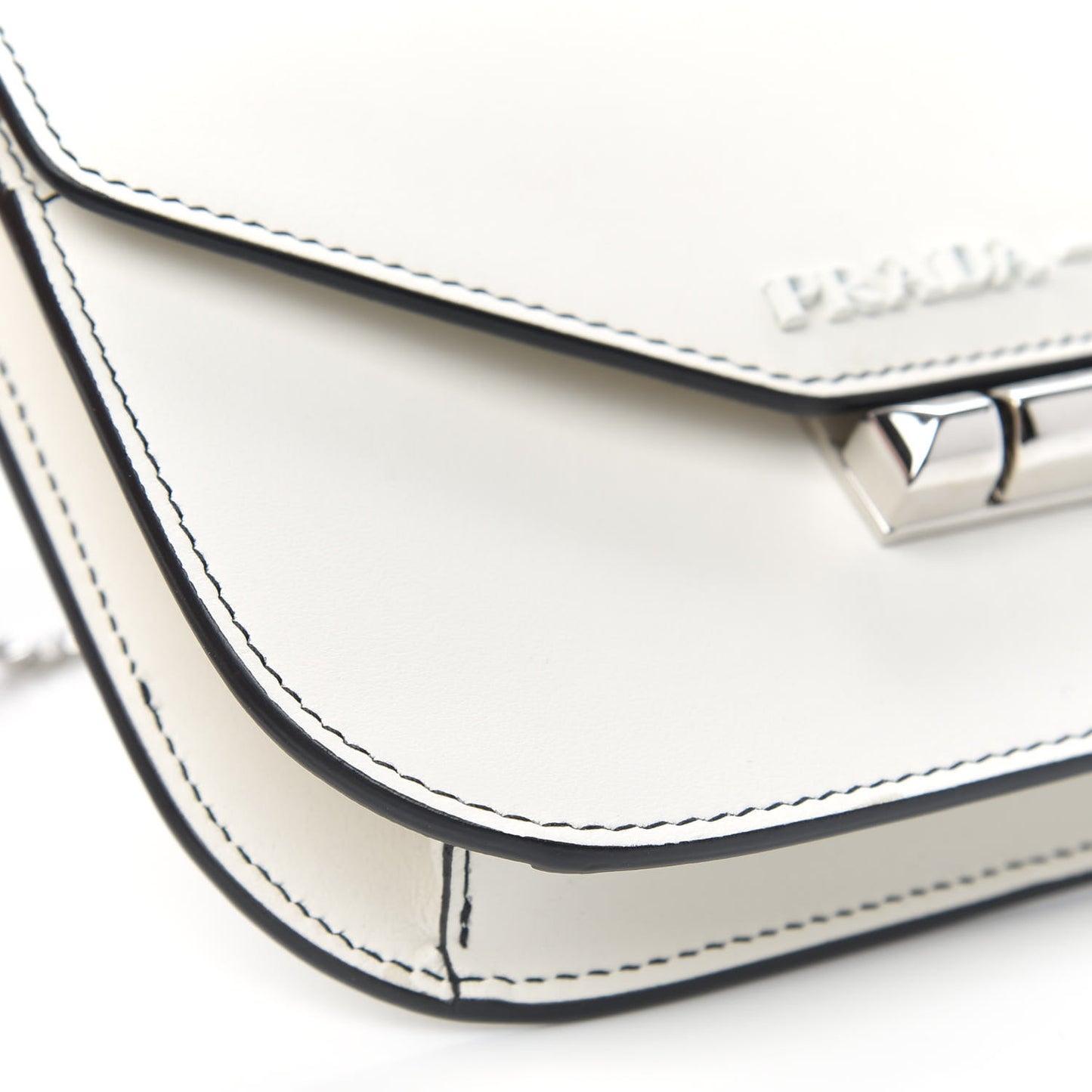 Spazzolato Sybille Monochrome Crossbody Bag White Black