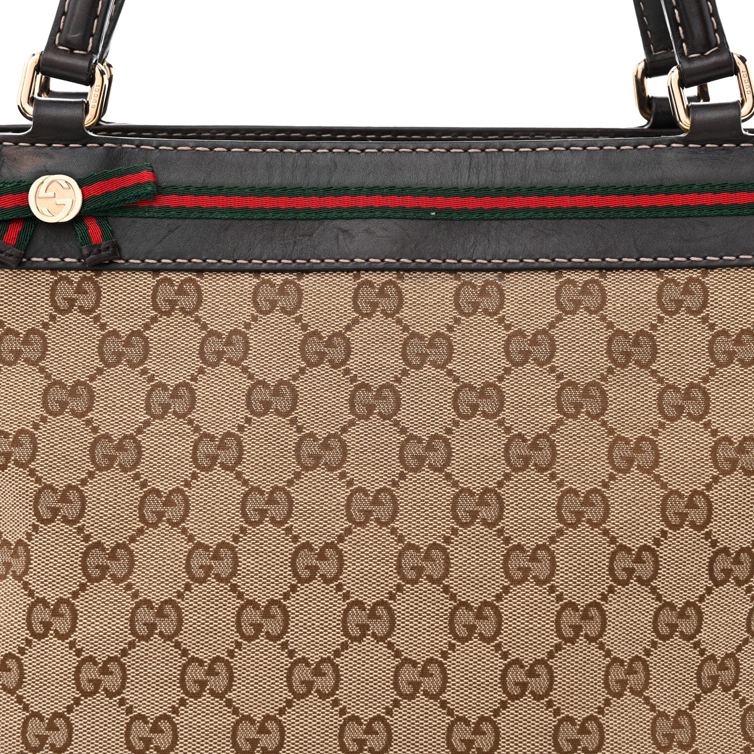 Gucci Monogram Web Medium Mayfair Tote Dark Brown 8 of 18