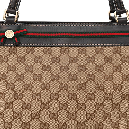 Gucci Monogram Web Medium Mayfair Tote Dark Brown 8 of 18