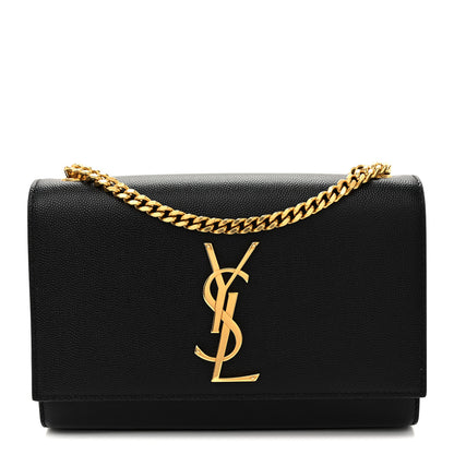Saint Laurent Grain De Poudre Small Monogram Kate Satchel Black 1 of 10