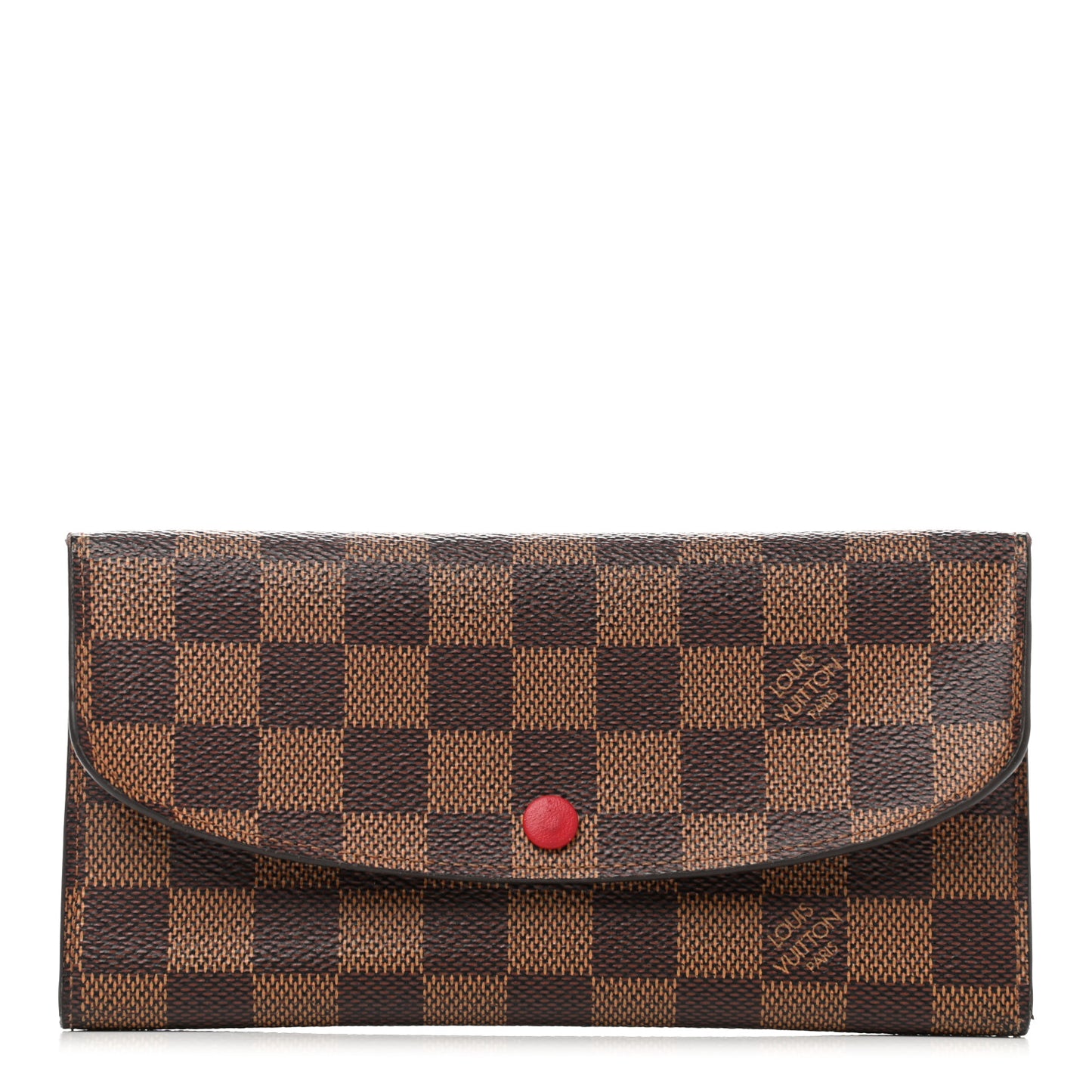 Damier Ebene Emilie Wallet Red