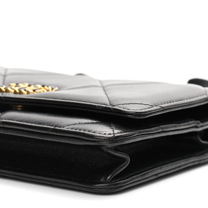 Chanel Lambskin Quilted Chanel 19 Wallet On Chain WOC Black 11 of 15