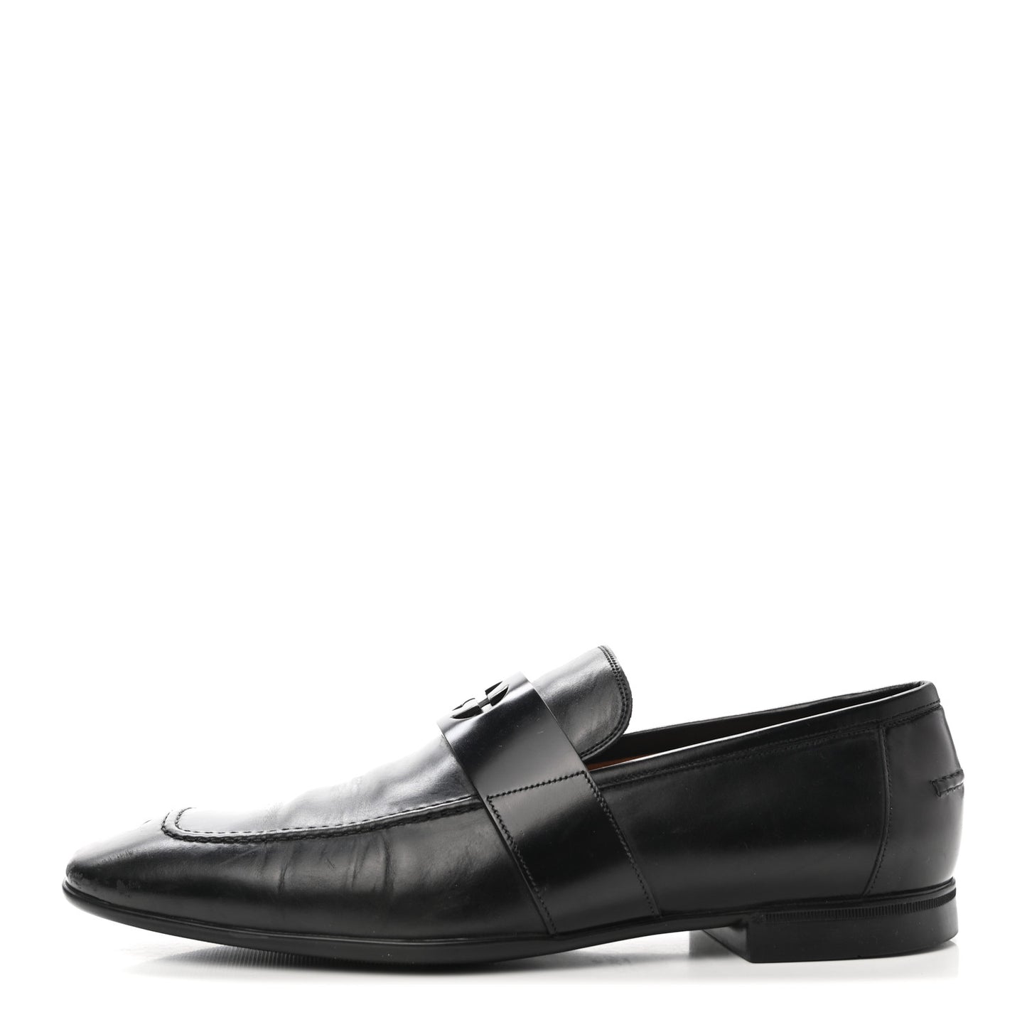 Calfskin Interlocking G Mens Loafers 9.5 Black