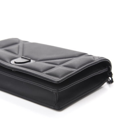 Christian Dior Ultra Matte Calfskin Diorama Wallet on Chain Pouch Black 7 of 11