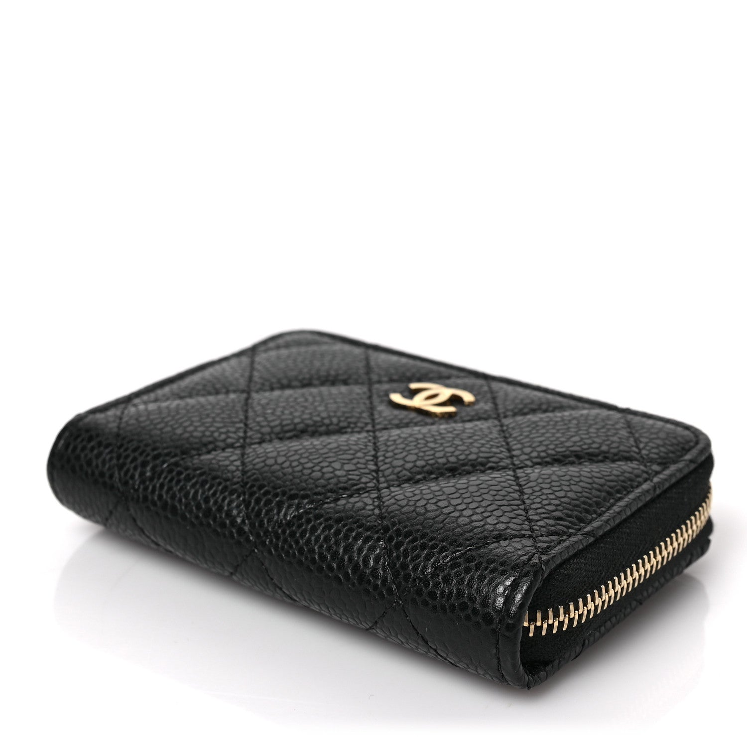 Chanel Caviar Quilted Zip Coin Purse Black 8 of 8