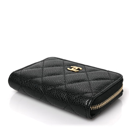 Chanel Caviar Quilted Zip Coin Purse Black 8 of 8