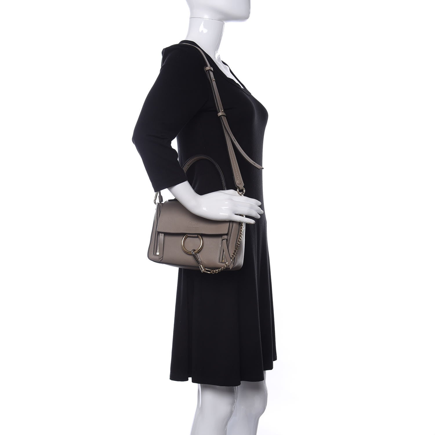 Chloe Calfskin Mini Faye Day Shoulder Bag Motty Grey 2 of 11