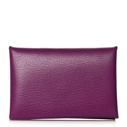Hermes Chevre Mysore Calvi Card Case Anemone 1 of 10