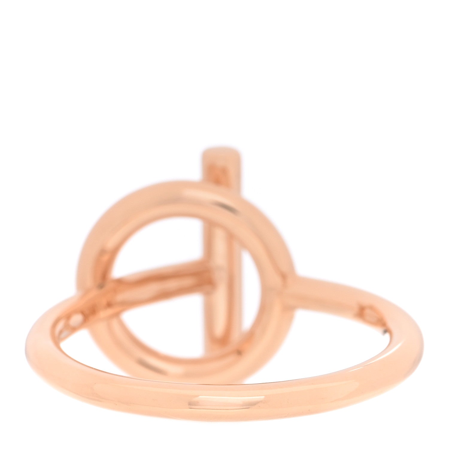 Hermes 18K Rose Gold Diamond PM Echappee Ring 53 6.5 3 of 5