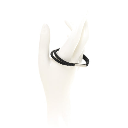 Hermes Swift Double Wrap Cord Tournis Tresse Bracelet  Black 2 of 4