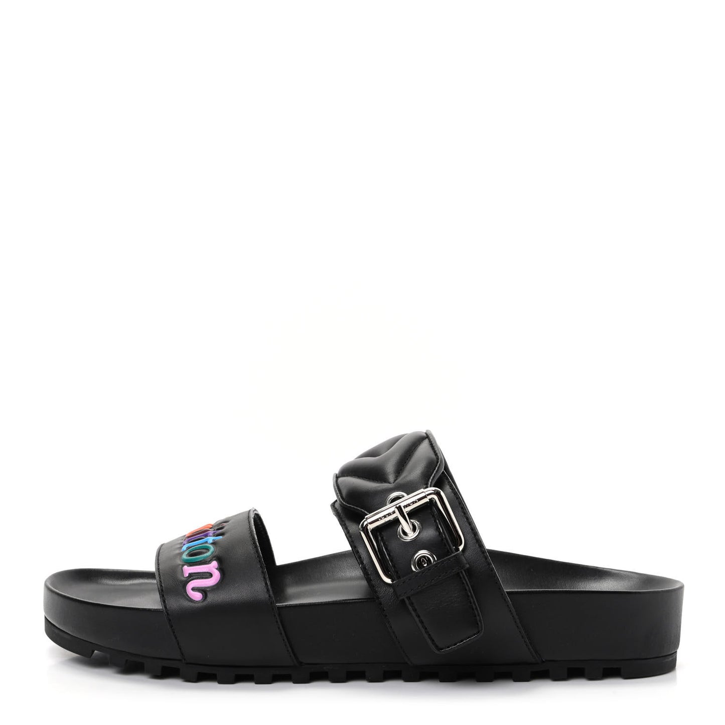 Calfskin New Wave Bom Dia Mule Sandals 38 Black