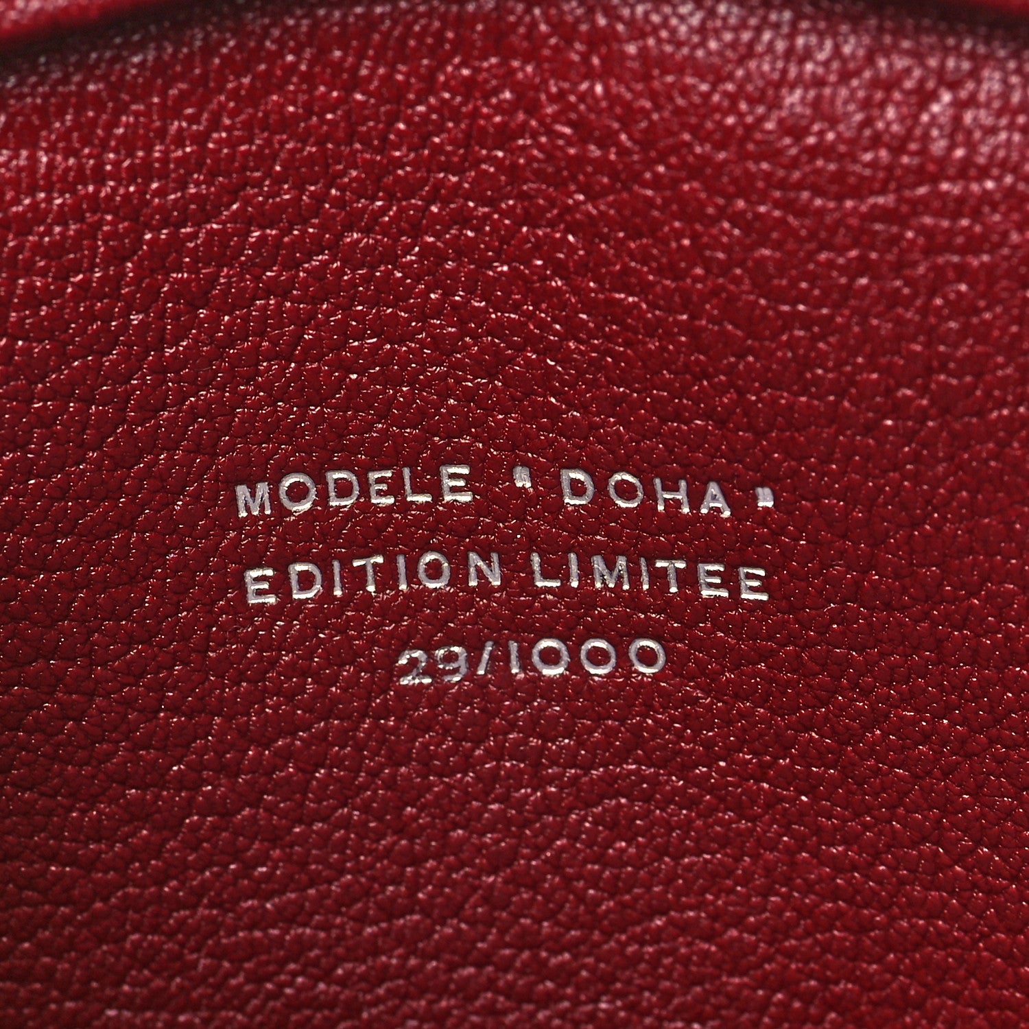 Hermes Ostrich Doha Maroon 7 of 10