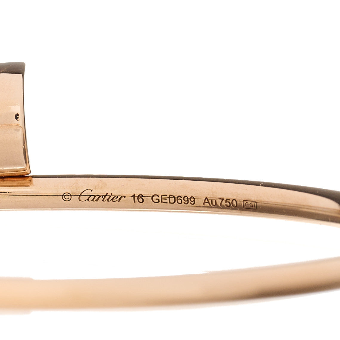 18K Pink Gold Small Juste Un Clou Bracelet 16