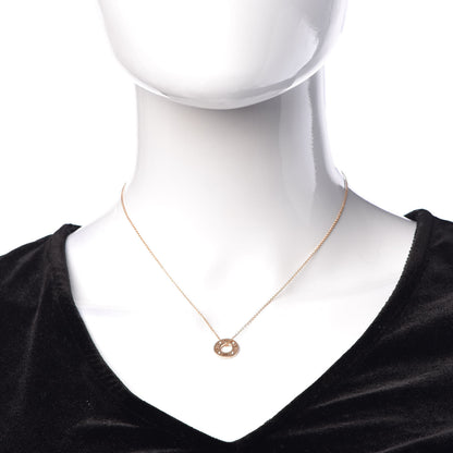 Tiffany 18K Rose Gold Diamond Atlas Pierced Pendant Necklace 2 of 7
