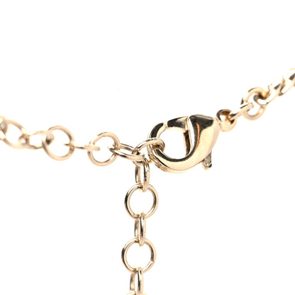 Chanel Pearl Crystal Chain CC Necklace Gold 4 of 5