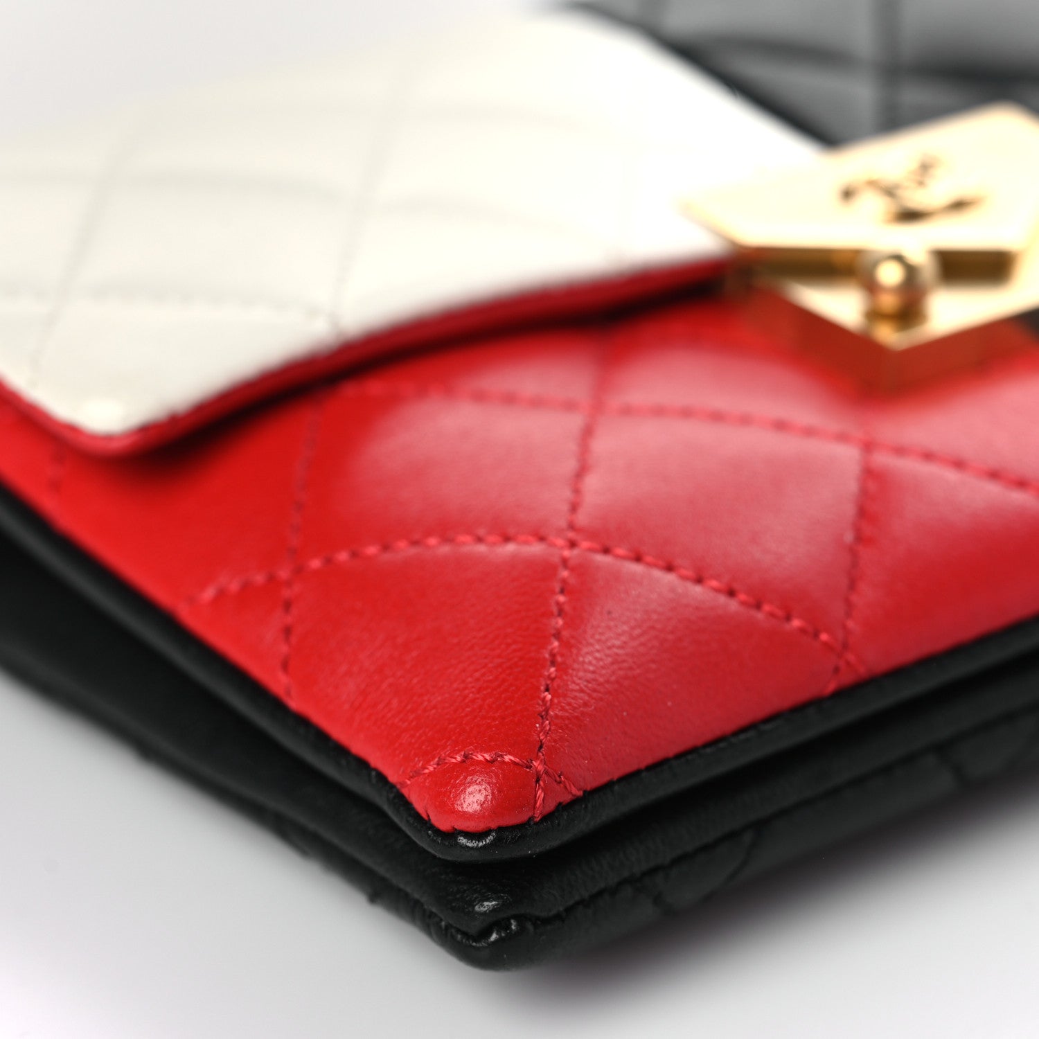 Chanel Lambskin Quilted Mini Yin Yang Flap Red White Blue Black 7 of 9