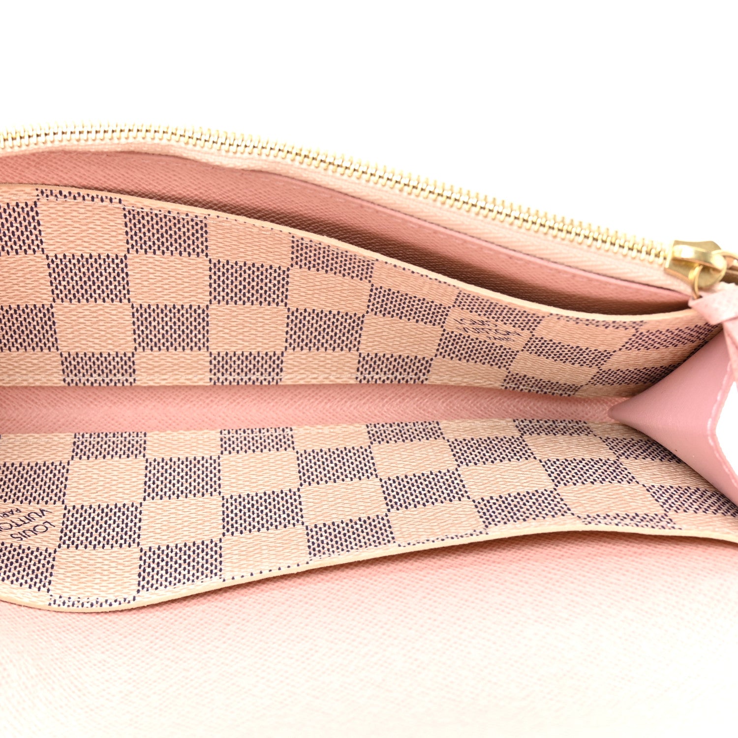 Louis Vuitton Damier Azur Emilie Wallet Rose Ballerine 5 of 10