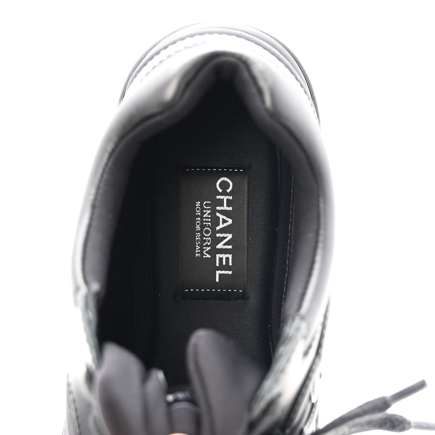 Chanel Lambskin Fabric CC Uniform Sneakers 40 Black 9 of 10