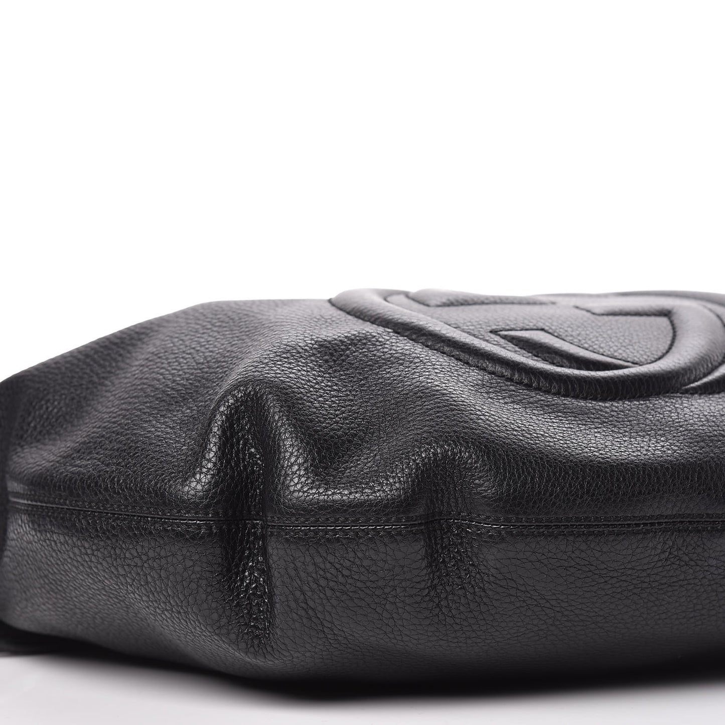 Pebbled Calfskin Medium Soho Hobo Black