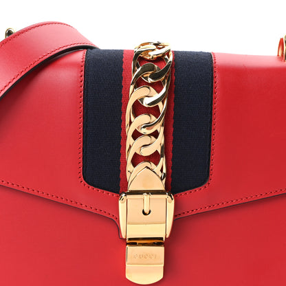 Gucci Calfskin Small Sylvie Shoulder Bag Hibiscus Red 8 of 10
