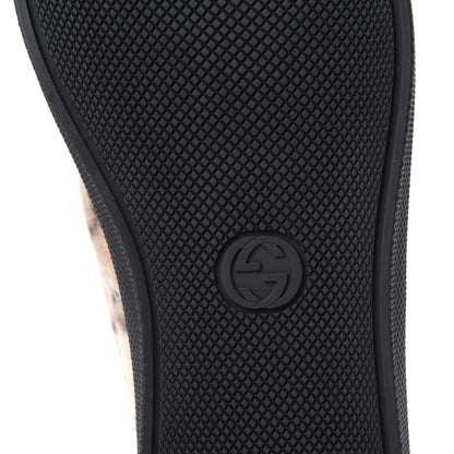 Gucci Covered Wool GG Monogram Mens Dublin Slip On Sneakers 9 Beige Ebony Black 7 of 11