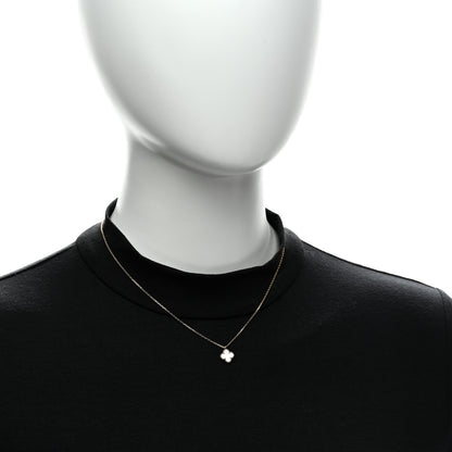 Van Cleef & Arpels 18K Yellow Gold Mother of Pearl Sweet Alhambra Pendant Necklace 2 of 6