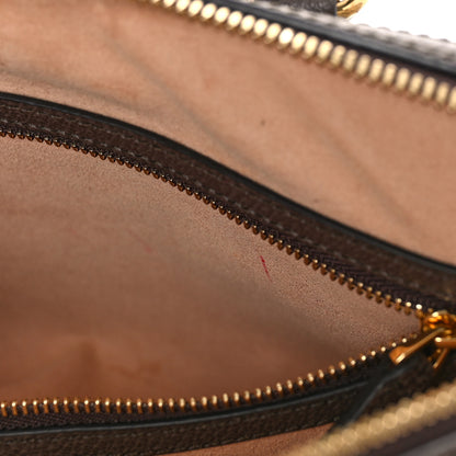 Gucci GG Supreme Monogram Textured Dollar Calfskin Web Medium Ophidia Boston Beige Ebony New Acero 11 of 12