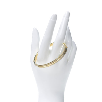 Tiffany 18K Yellow Gold Diamond T Hinged Pave Bracelet 2 of 5