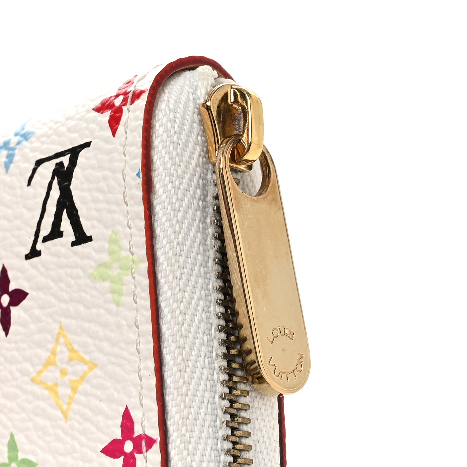 Louis Vuitton Monogram Multicolor Zippy Coin Purse Wallet White 7 of 7