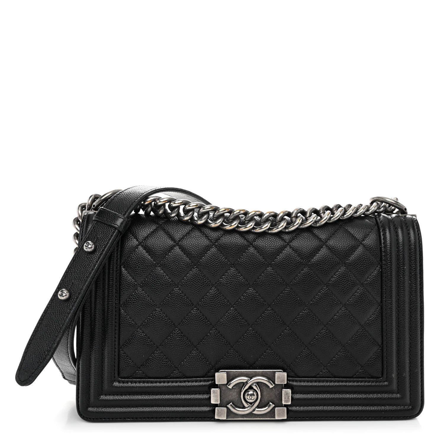 Chanel Caviar Quilted Medium Boy Flap Black 1 of 10