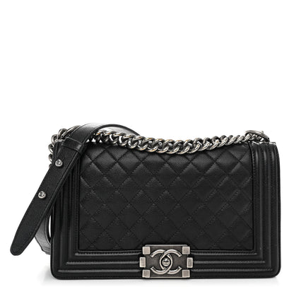 Chanel Caviar Quilted Medium Boy Flap Black 1 of 10