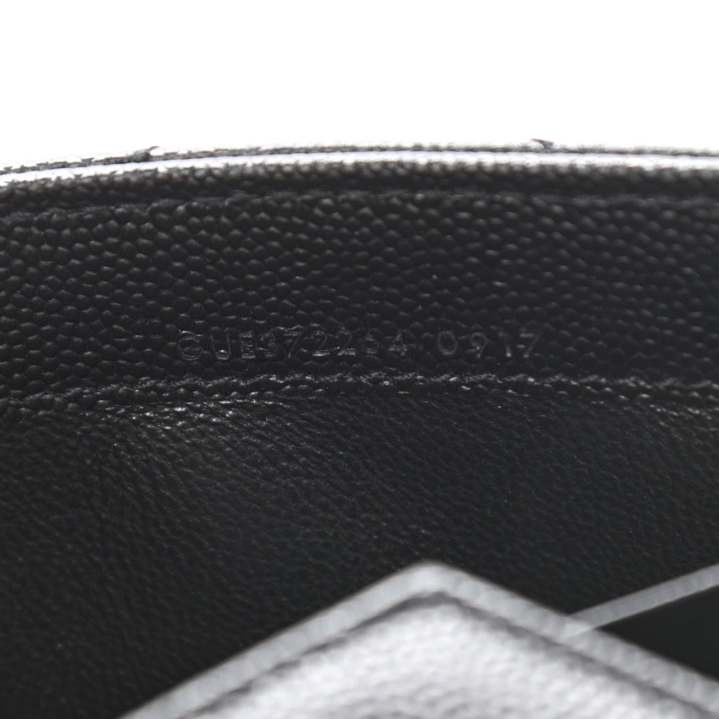 Calfskin Matelasse Chevron Monogram Flap Wallet Black